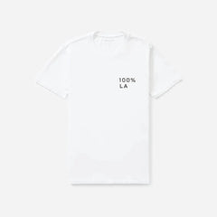 The 100% LA Cotton Box-Cut Tee | White / Black