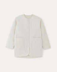 The Midi Quilted Liner | Bone
