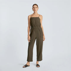 The Linen Shoestring Jumpsuit | Beech