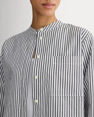 The Oversized Shirt in Ultrasoft Cotton | Optic White / Black