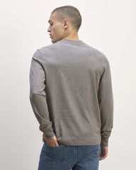 The Premium-Weight Relaxed Crew | Heathered Mid-Grey