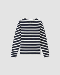 The Premium-Weight Long-Sleeve Mariner Tee |  Navy / Bone