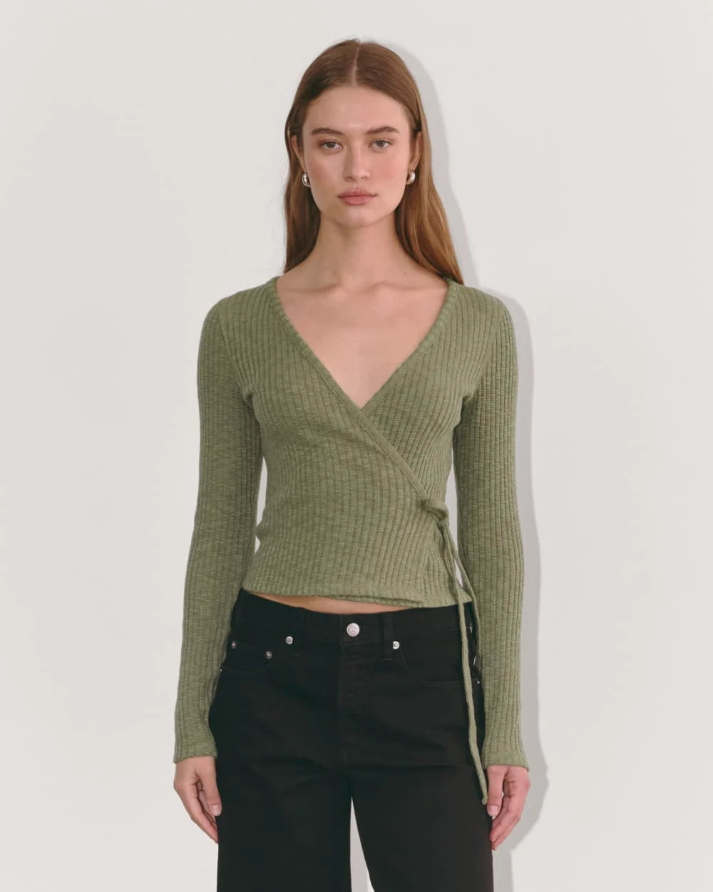 The Cozy Rib Wrap Top | Kalamata