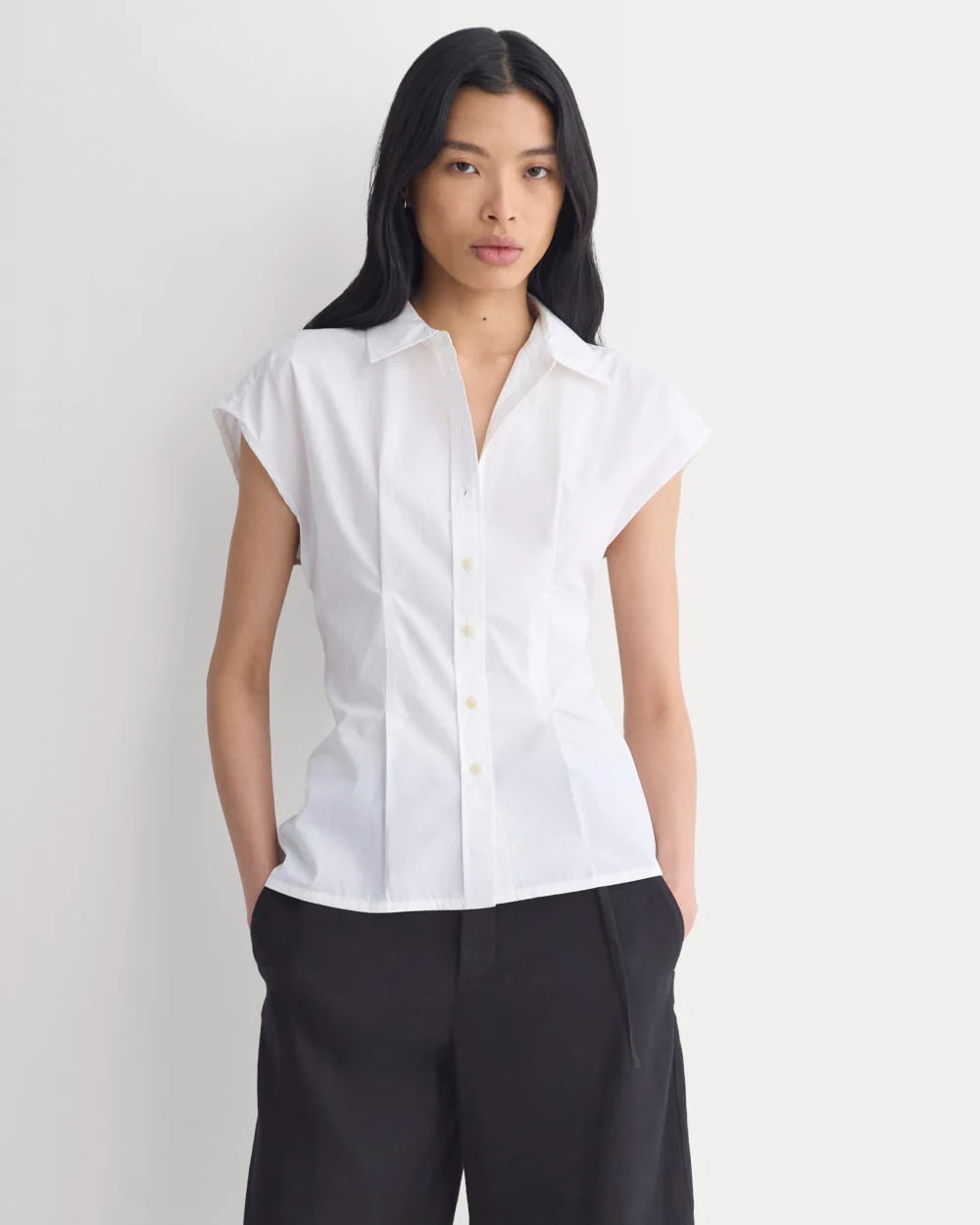 Muscle Shirt in Lightweight Cotton | White