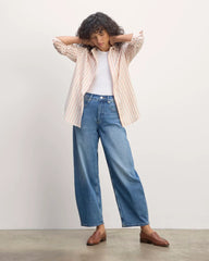 The Must-Have Shirt in Silky Cotton | Bone / Blush Pink