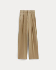 The Draper Pleated Pant in Buttersmooth | Ash Brown | 32" Inseam
