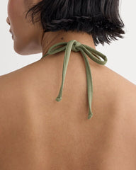The Form Halter Top | Lichen Green