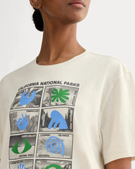 The Everlane x Parks Project Essential Organic Crew | Forged Iron / Birch / Granada Sky Blue / Green