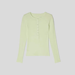 The Luxe Rib Henley | Seafoam Green