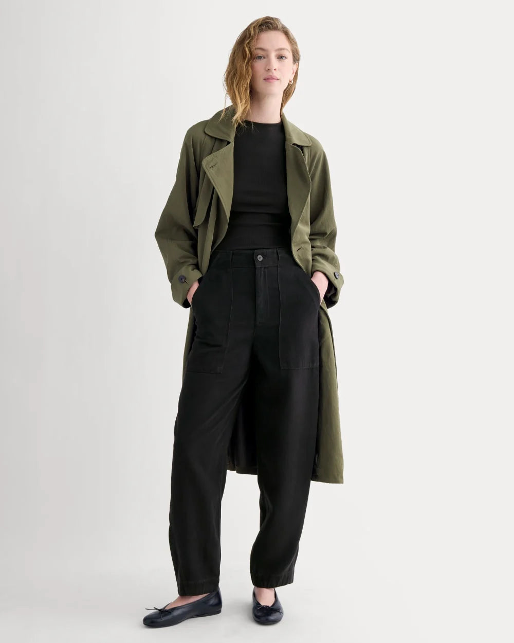 Patch Pocket Ballon Pant in Buttersoft | Black