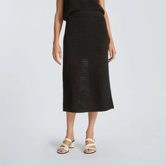 The Crochet Knit Skirt | Black