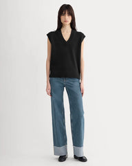 The Boxy Vest in Everyday Cotton | Black