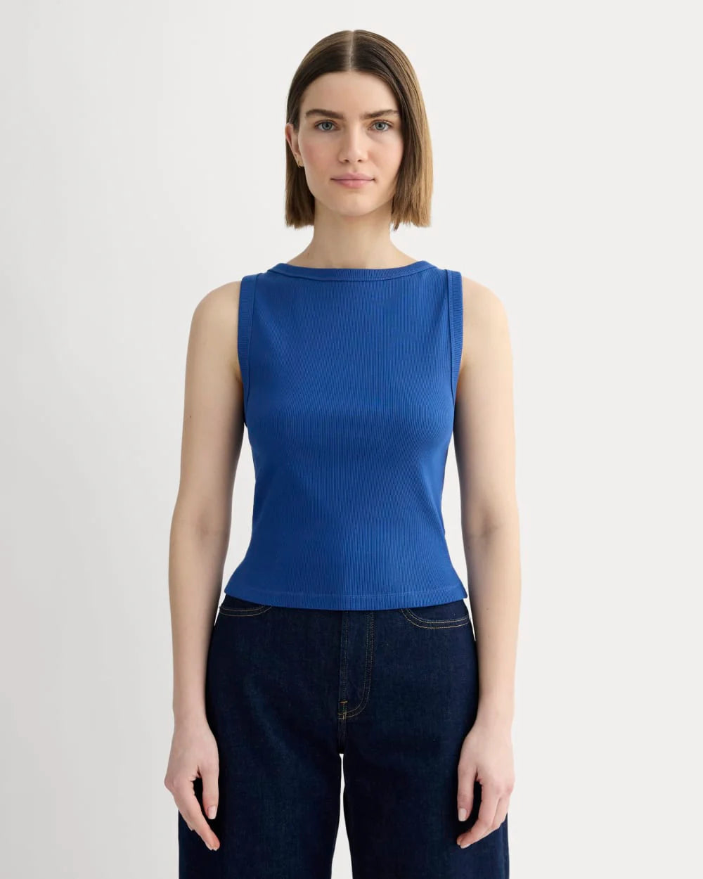 The Selfie Boatneck Tank | Bright Cobalt