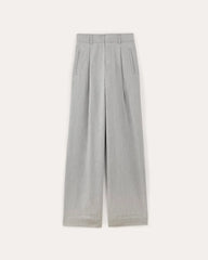 The Draper Pleated Pant in Buttersmooth | Heather Steel | 30" Inseam