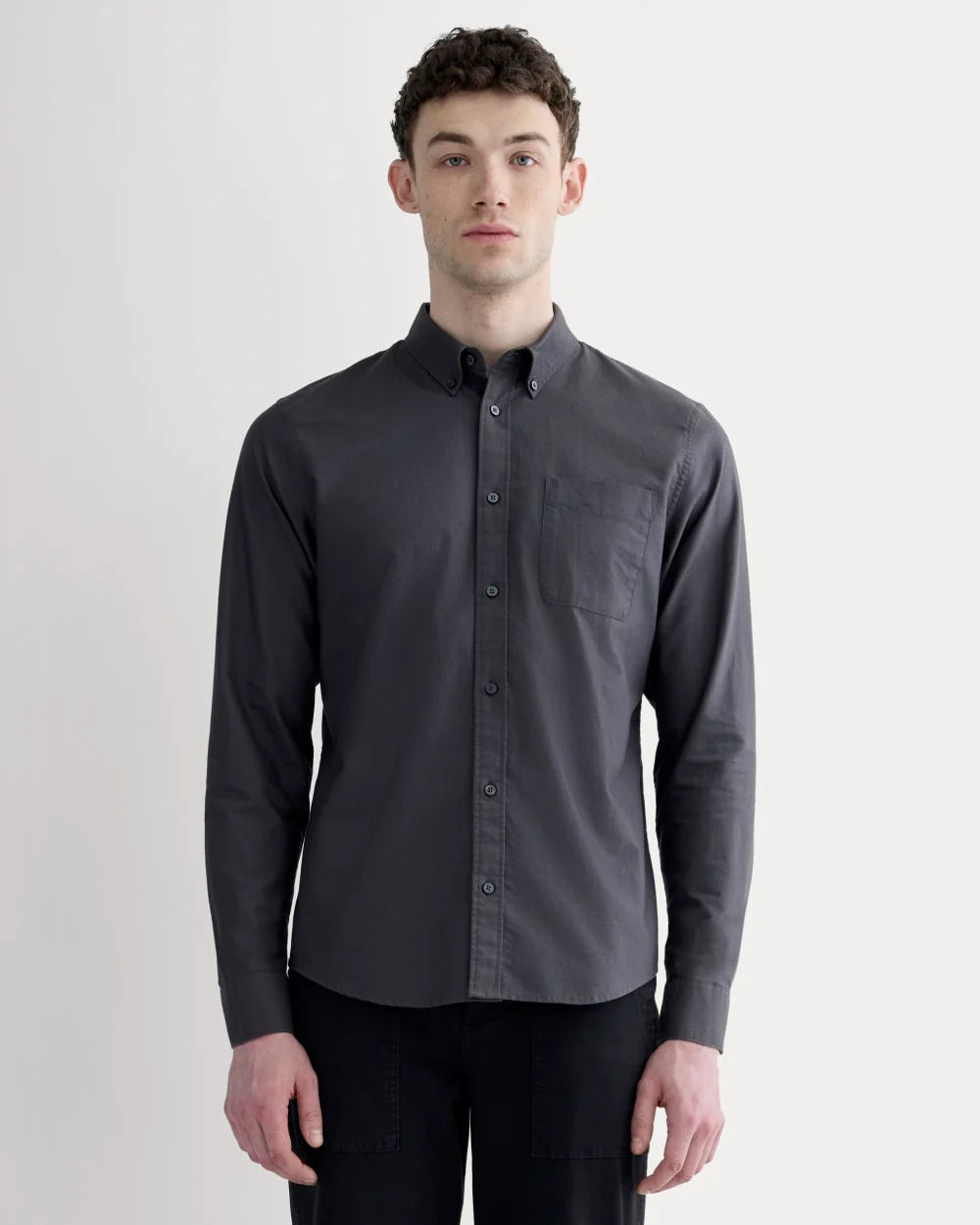 The Slim Oxford Shirt | Slate Grey | Tall