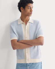 Button-Down Resort Polo | Light Heathered Oat/Open Air