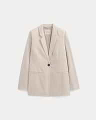 The Relaxed Blazer in Buttersmooth | Heathered Oat