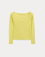 Luxe Rib Boatneck Top | Celandine