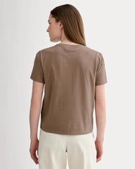 The Box-Cut Tee in Essential Cotton | Mocha | Pocket