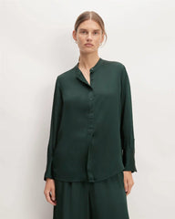 The Hammered Satin Popover Shirt | Scarab
