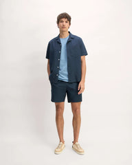 The Seersucker Short-Sleeve Shirt | Deep Blue
