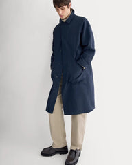 Re:Cycled Nylon Mac Coat | Deep Navy