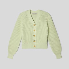 The Texture Cotton Cardigan | Seafoam Green