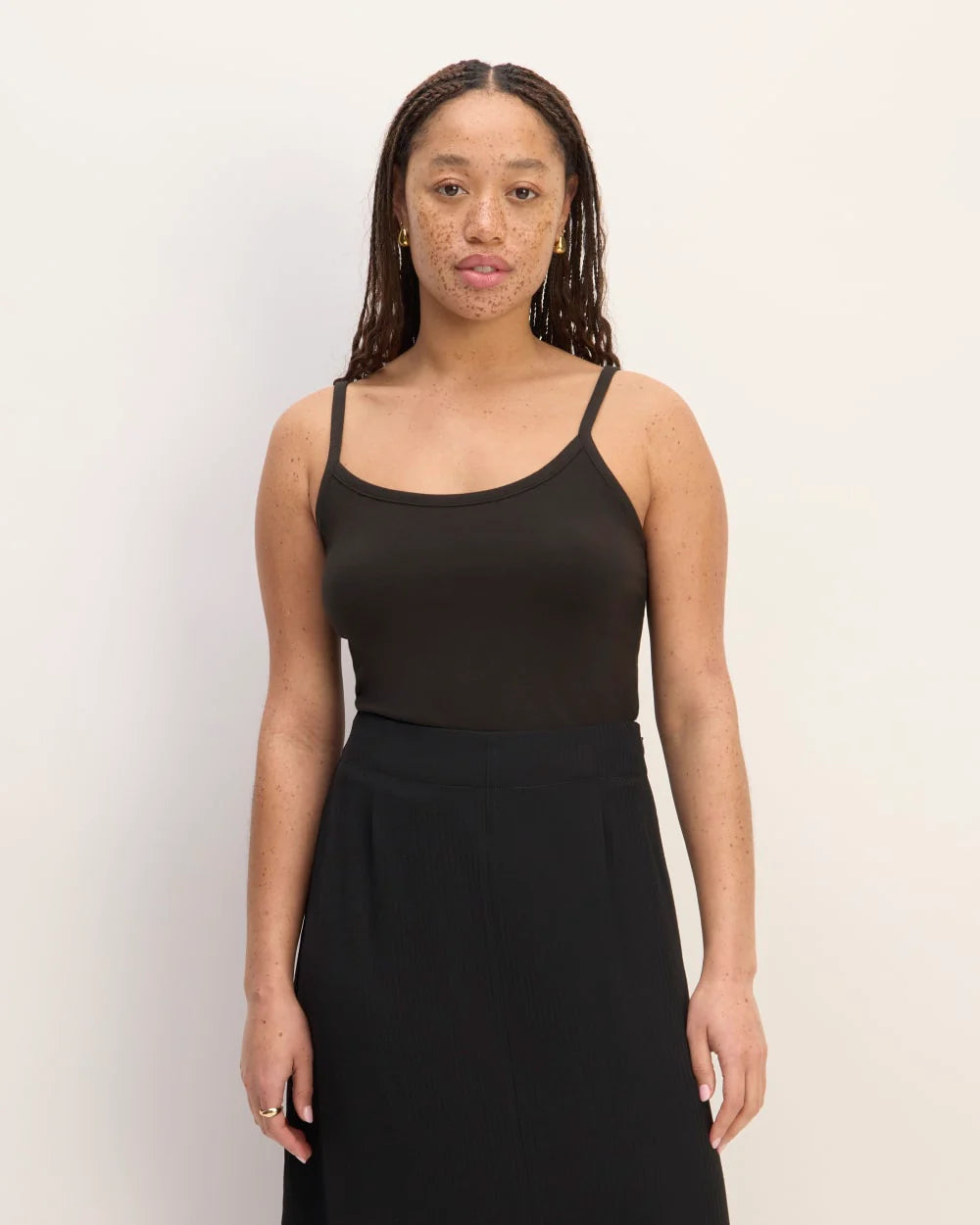 The Supima® Form Spaghetti Strap Cami | Black