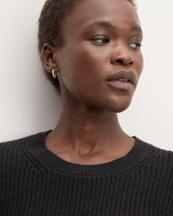 The Organic Cotton Slim Crew Sweater | Black