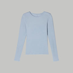 The Pima Micro-Rib Long-Sleeve Crew | Mist