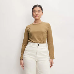 The Organic Cotton Long-Sleeve Crew | Tiger's Eye