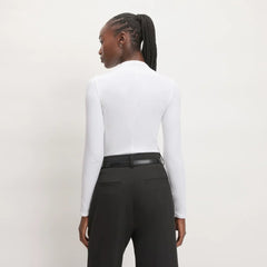 The Supima® Form Funnel Neck Tee | White