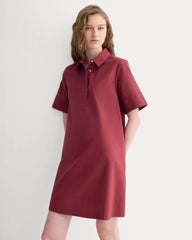 Popover Mini Shirtrdress in Ultrasoft Cotton | Pomegranate