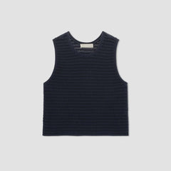 The Crochet Knit Cami | Navy