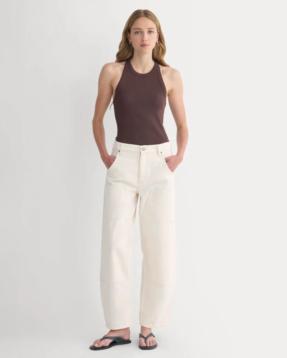 Pull-On Carpenter Jean | Ecru