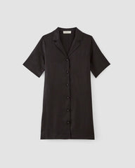 The Shirtdress in Linen | Black