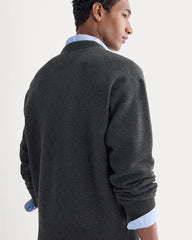 Luxe Merino Double-Knit Sweater | Heather Charcoal