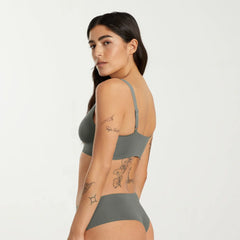 The Invisible High-Rise Thong | Pewter Green