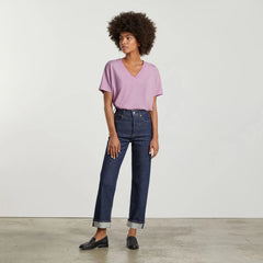 The Vintage V-Neck Hemp Tee | Lilac