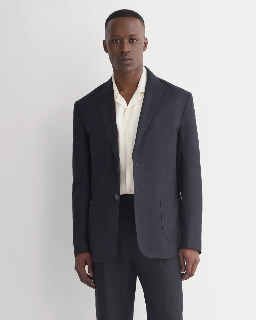 Soyeux Linen Linen Blazer | Black