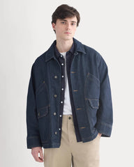 Relaxed Denim Barn Jacket | Dark Rinse