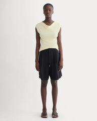 The Draped Top in Butterknit | Light Yellow