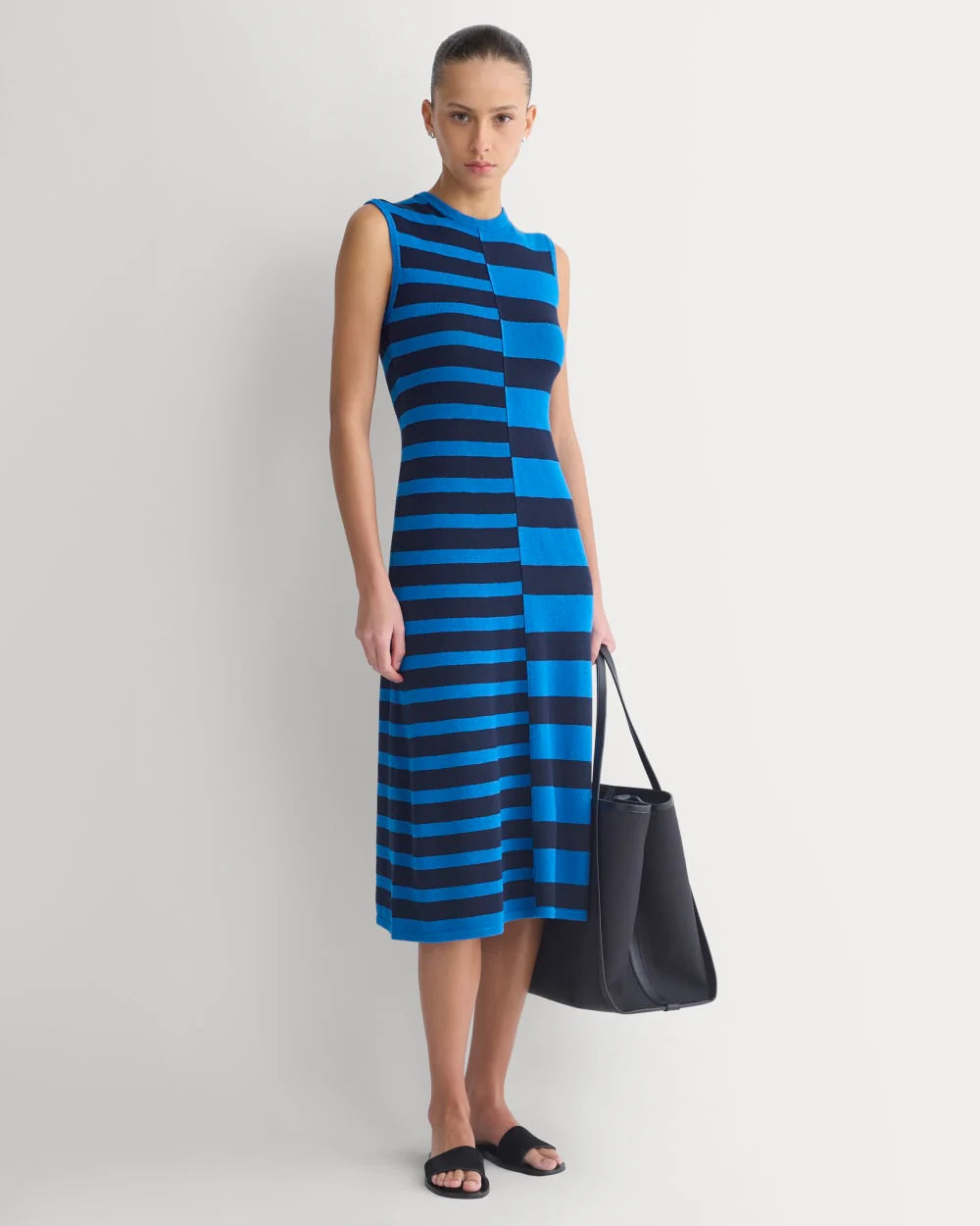 Striped Sweater Midi Dress | Imperial Blue/True Navy Duo Stripe