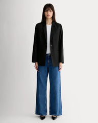 The Relaxed Blazer in Buttersmooth | Black