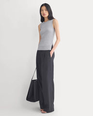Luxe Rib Side Snap Tank | Heathered Light Grey
