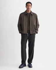 Tailored Zip Jacket | Heathered Fudge