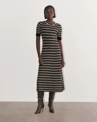 The Ribbed Sweater Dress | Taupe / Canvas / Black