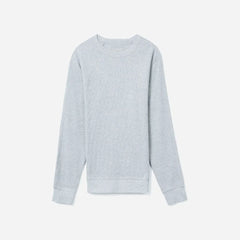 The Waffle Long-Sleeve Crew Tee | Heathered Light Grey