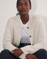 The Crew Cardigan in Alpaca | Almond