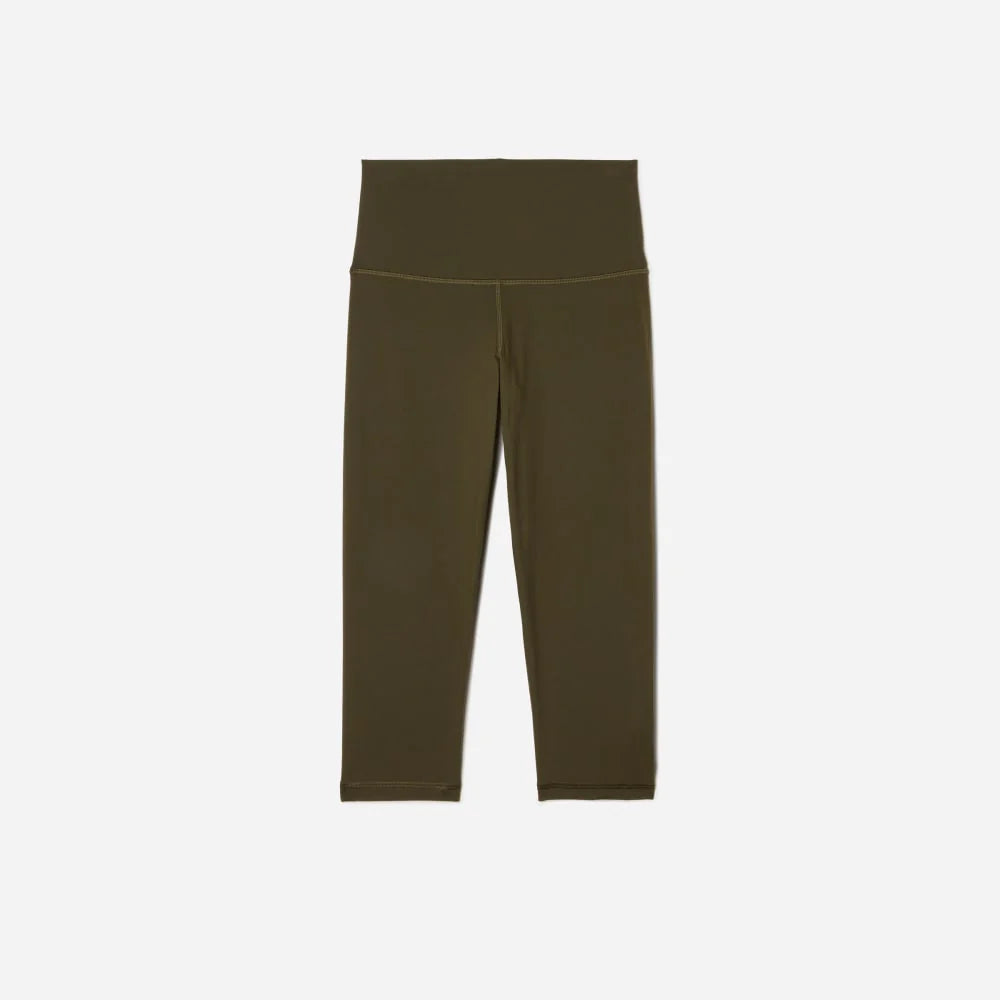 The Perform Cropped Legging | Dark Olive